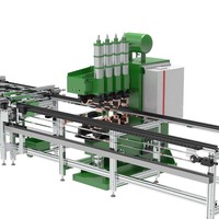 Machine de soudage par points automatique pour la production de panneaux et d'étagères en treillis métallique