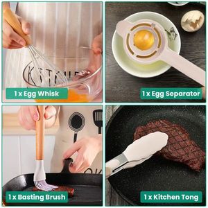 35pcs Kitchen Cooking Tool Set Spatula and Baking <b>Utensil</b> Accessory Holder Egg Whisk Separator Necessary Kitchen Necessities - Product Image 5