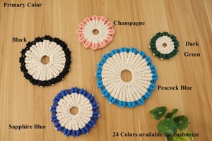 Cute Macrame <b>Coasters</b> Handmade Boho <b>Table</b> Decor for Home Dining and Coffee Use Stylish Drink Mats Wholesale From India - Product Image 5