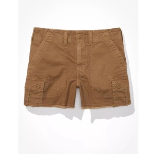 Premium Quality <b>Women's</b> Brown Denim <b>Shorts</b> Breathable Eco-Friendly Pakistan Design Button Pockets Casual High-Waist Colored Wash - Product Image 5
