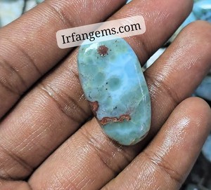Larimar 100% naturel Irfan Gems, évalué par un tiers, 20-40mm, formes variées, pierres pour la fabrication de bijoux faits à la main, prix de gros, lot en vrac - Product Image 2
