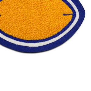 Round Lightweight Embroidered Football <b>Patch</b> with Chenille Stitching in Yellow Blue Nonwoven Felt <b>Sew</b>-<b>On</b> Applique for Bags - Product Image 5
