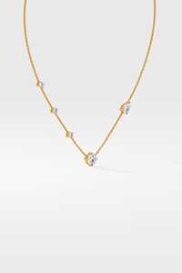 สร้อยคอจี้เอมานเต้เงินแท้ 925 เพชรเพาะเลี้ยงและเพชรธรรมชาติ สร้อยคอผู้หญิงสำหรับโอกาสพิเศษและของขวัญแต่งงาน - Product Image 3