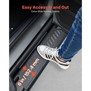 Pedane Laterali da 6 Pollici per Chevy Silverado/GMC Sierra 1500 Crew Cab 2019-2025, Compatibili con Rampe e Scale 2020-2025 - Product Image 4