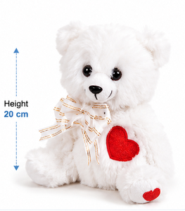Oso de Peluche Blanco, Juguete de Peluche Suave de Velboa, Animal de Peluche Adorable, Cojín para Abrazar, Regalo Personalizado, OEM, Venta al Por Mayor - Product Image 1
