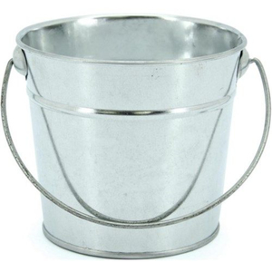Wholesale Mini Galvanized Metal Bucket With Handle Silver Tin Pail <b>Small</b> Steel Serving Bucket For Party <b>Planters</b> And Storage - Product Image 1