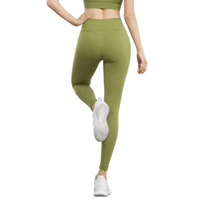 Leggings de yoga taille haute pour femmes, longueur intégrale, color block, extensibles dans quatre directions, écologiques, séchage rapide, respirants, Spandex/Nylon - Product Image 3