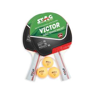 Iconic Victor Professional <b>Table</b> <b>Tennis</b> Playset Stag Iconic Design Wood and Sponge Material for Club Training - Product Image 1