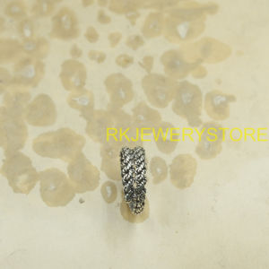 Handmade 925 Sterling Silver Braided <b>Ring</b> Vintage Woven Chain Pattern <b>Statement</b> Jewelry Adjustable Band Unisex Gift forWomen Him - Product Image 6