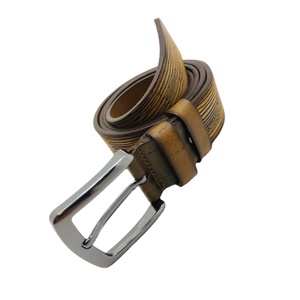 100% Animal <b>Hide</b> Pure Leather Belts Stainless Steel Buckle Genuine Leather Belt Handicrafts Men's Belts & Accessories Latest - Product Image 1