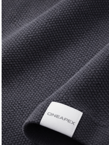 Camiseta Polo de Algodón Negra para Hombre ONEAPEX, Manga Corta, Color Sólido, Informal, Transpirable, Tejido Oxford, Logotipo Bordado en la Parte Delantera - Product Image 5