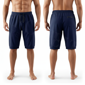 Shorts de sport respirants unis et personnalisables avec logo et couleur, pour la course, le fitness et l'entraînement, à taille élastique - Product Image 3