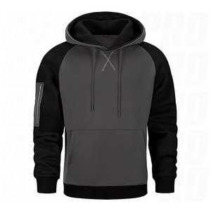 Sweat-shirts à capuche personnalisés pour hommes, en polaire, à blocs de couleur, à manches longues, 100% polyester, doux, chauds et anti-déchirure - Product Image 1