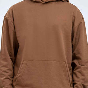 Sweat à capuche marron d'hiver personnalisé pour homme |   Pull en coton surdimensionné de qualité supérieure avec broderie 3D |   Vêtements de sport streetwear - Product Image 3