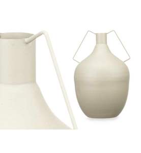 Florero Moderno Minimalista de Metal Mate |   Jarra de Hierro Blanca de Estilo Nórdico, Florero de Lujo para Mesa, Decoración para el Hogar y Bodas - Product Image 1