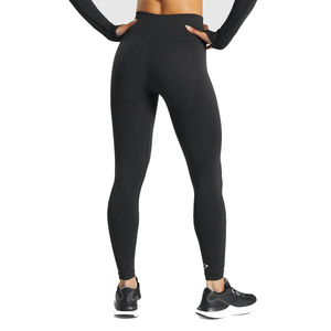 Leggings de yoga athlétiques pour femmes OEM, extensibles dans quatre directions, sans coutures, pantalon de sport taille haute, vêtements de fitness pour l'entraînement et le sport - Product Image 3
