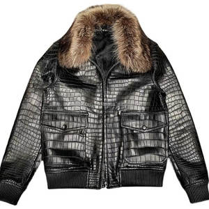 Veste bomber vintage en cuir de vache véritable pour l'hiver, imperméable, coupe-vent, de haute qualité, personnalisée pour hommes - Product Image 1