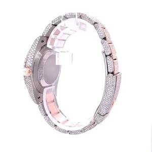 Montre de luxe en moissanite de qualité supérieure, étanche, sertie de diamants, pour homme, disponible dans le monde entier - Product Image 3