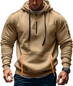 OEM Hot Selling Wholesale Unisex Custom 100% Cotton Fleece Front Winter Streetwear Solid Casual Hoodie Eco-Friendly Quick Dry - Product Image 2