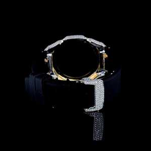Kit de modification de boîtier de montre octogonal en métal, style Hip Hop, en acier inoxydable de luxe, avec lunette en cristal givré, pour un montre-bracelet affirmé - Product Image 2