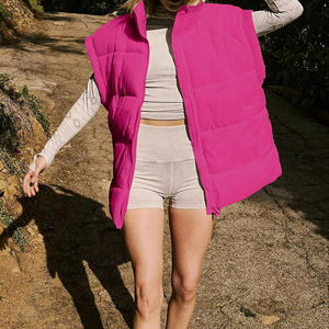 Conceptions personnalisées vêtements d'extérieur gilet bouffant veste femmes sans manches hiver gilet nouvelle toile vers le bas coton - Product Image 5