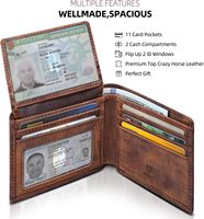 Dompet Pria Kulit Asli Premium 2026, Tahan Lama, Modis, 7 Inci, Pendek, Tipis, Lipat Dua, Buka-Tutup, Kantong Lipat, RFID Aman, Tempat ID