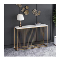 Table console moderne en métal plaqué or de qualité supérieure pour entrée, couloir, bureau - Durable, écologique, fabriqué en Inde
