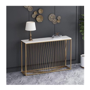 โต๊ะคอนโซลราคาส่งแบบพรีเมียม โต๊ะข้างโลหะชุบทองสำหรับโถงทางเดิน โรงแรม สำนักงาน ผลิตในอินเดีย - Product Image 1