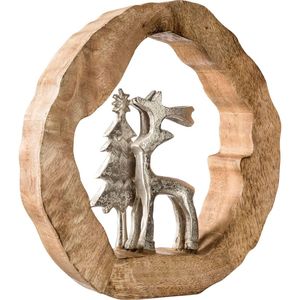 High End Metal And Wooden <b>Christmas</b> Table <b>Top</b> Ornament Decorative Accent For Holiday Home Furnishing - Product Image 2