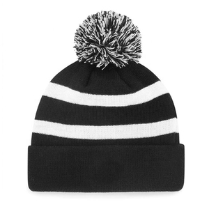 Bonnet d'hiver unisexe noir et blanc à imprimé animal, en mélange de laine, respirant, imperméable, vintage, tricoté à la machine, pour adultes 56-58CM - Product Image 1