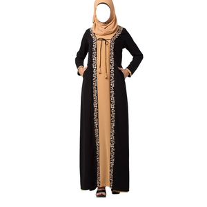 Último Diseño, Abayas Casuales Personalizadas, Transpirables y Ligeras para Mujer, Disponibles al por Mayor, Precios Razonables, Ropa Musulmana, Cuello Alto, Largo hasta el Tobillo - Product Image 1