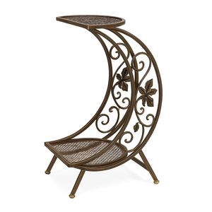 Soporte para macetas de hierro de color negro, hecho a mano, de diseño redondo, el más vendido y de última generación, para el hogar y el jardín. - Product Image 1