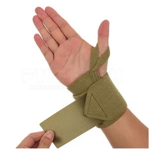 Sangles de poignet en coton personnalisées avec logo couleur, imprimées, pour fitness, gym, entraînement de soulevé de terre, accessoires de musculation, OEM disponible - Product Image 5