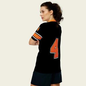 T-shirts de football streetwear personnalisés, impression par sublimation, logo de marque, coupe ample, maillot de football américain vintage en mesh - Product Image 5