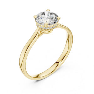 Anillo Clásico de Oro Blanco de 14K con Diamante Cultivado en Laboratorio de 1.24 Ct, Certificado por IGI, para Mujer |   Ropa de Oficina |   Diamante Cultivado Nuevo - Product Image 4