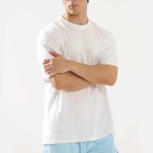 Wholesale Heavyweight Oversized <b>Tshirt</b> White <b>Plain</b> Heavyweight 100% Cotton T Shirt Streetwear Custom Men Oversized <b>Tshirt</b> - Product Image 2