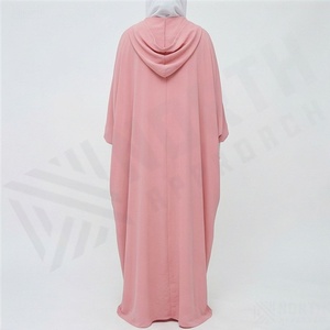 ขายส่งชุดบิชต์อาบายะห์หรูหราแบบเรียบง่ายสำหรับผู้หญิง ขนาดสั่งทำได้ สีพื้น ดีไซน์เรียบง่ายทันสมัย สไตล์ดั้งเดิม ผ้าชีฟอง คอวี - Product Image 2