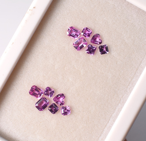 Piedra Preciosa de Zafiro Rosa Natural, Pequeña, Calibrada, para la Elaboración de Joyería - Product Image 3