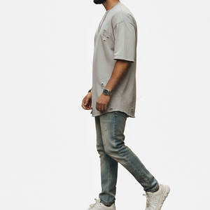 Camiseta para Hombre con Efecto Desgastado, Estilo Casual, Última Moda, Precio al por Mayor, Personalizada - Product Image 6