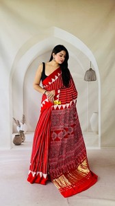 Sari en soie bleu dessiné à la main pour femme, traditionnel indien pakistanais, longueur ras du sol, ethnique, coupe classique, toutes saisons - Product Image 2