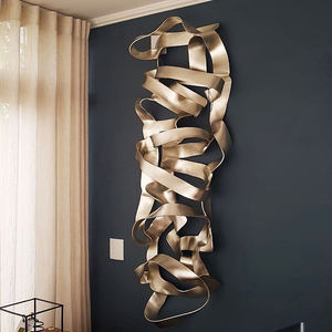 Artesanía Metálica Ligera de Plata y Oro para Pared, Hecha a Mano, de Alta Calidad, Fácil de Montar, Accesorios Metálicos Decorativos para Pared - Product Image 5