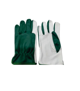 Gants de travail personnalisés en matériau vert et blanc, avec poignet renforcé, antidérapants, anti-chimiques, durables, gants de sécurité généraux - Product Image 1