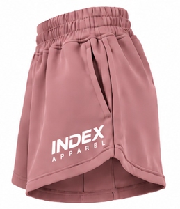 Shorts Deportivos Casuales de Poliéster Tejido Rosa para Mujer, Marca Index Apparel, con Cintura Elástica y Bolsillos - Product Image 6