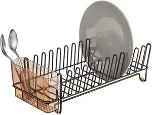 Escurridor de Platos Metálico de un Solo Nivel con Soporte Extraíble para Cubiertos, Organizador de Platos, Tazones y Tazas, Escurridor Decorativo - Product Image 3