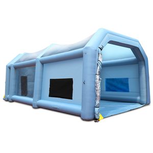 33x20x13ft High-Power 950W+1100W Blowers <b>Inflatable</b> Spray Paint Booth LED Lighting System <b>Car</b> Paint Tent with AI Features - Product Image 1