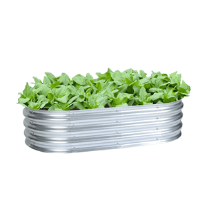 Bac de culture surélevé en métal ondulé personnalisé en gros et bacs de jardin pour légumes pour jardin domestique GB026 - Product Image 1