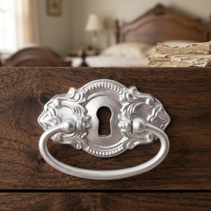 Traditional <b>Ceramic</b> Industrial Eco-Friendly Drawer Handle Flat Shape White Distressed Design Dresser Cabinet Living Furniture - Product Image 3