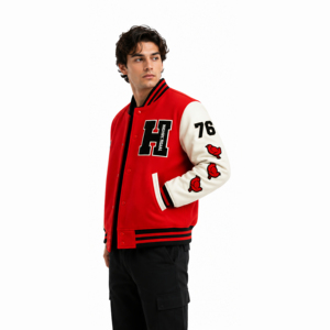 Varsity <b>Jacket</b> Hot Selling Custom Style Winter <b>jacket</b> <b>Leather</b> /Wool made Varsity <b>Jackets</b> Cheap Wholesale Price - Product Image 3
