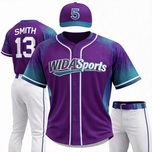 Vente en gros de kits d'uniformes de baseball personnalisés, ensemble de maillots et pantalons de baseball professionnels, fournisseur de vêtements de sport par sublimation pour équipes - Product Image 1