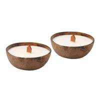 Bols en coquille de noix de coco pour la fabrication de bougies, finition coquillage, vente en gros à prix compétitif, artisanat écologique, 50 pièces